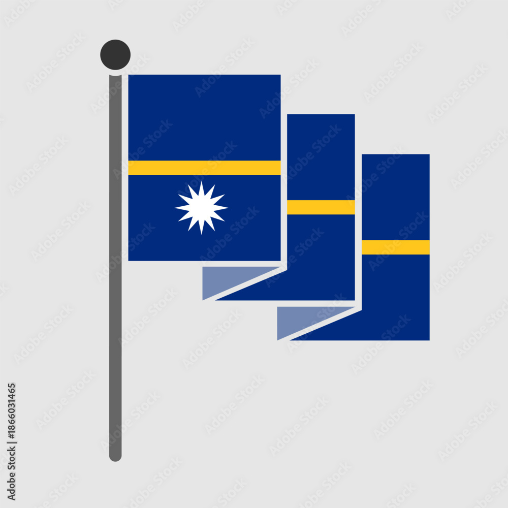 Fototapeta premium National flag of Nauru vector design