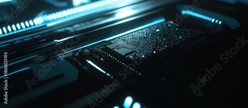 Wallpaper Mural Advanced Technology, Futuristic Motherboard and Electronic Circuitry Torontodigital.ca