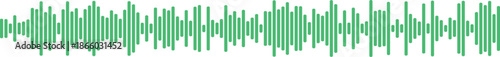 Graphical representation of sound waves in green