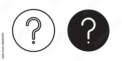 Question mark icons collection. Line vector sign, symbol for web and mobile