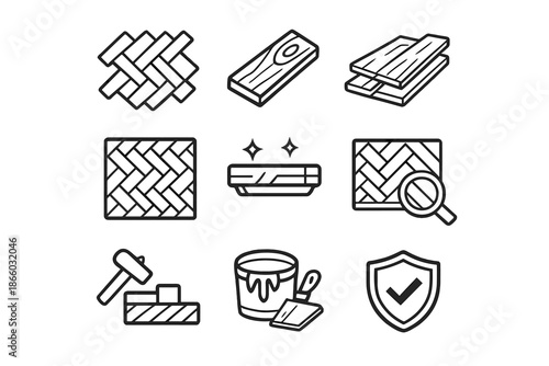 Flooring icon set