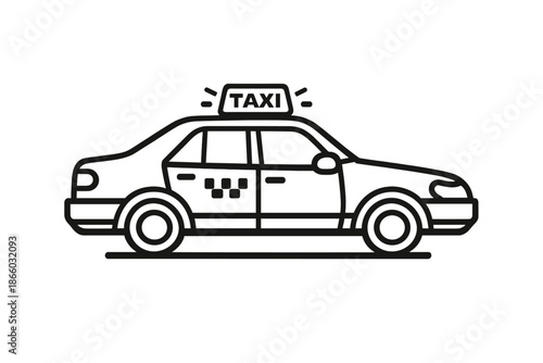 Simple taxi icon on a gradient background