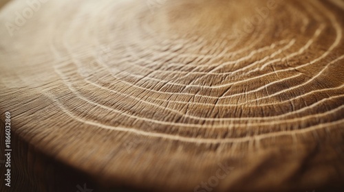 Wallpaper Mural Close-Up of Wooden Tree Trunk Slice Revealing Growth Rings Texture Torontodigital.ca