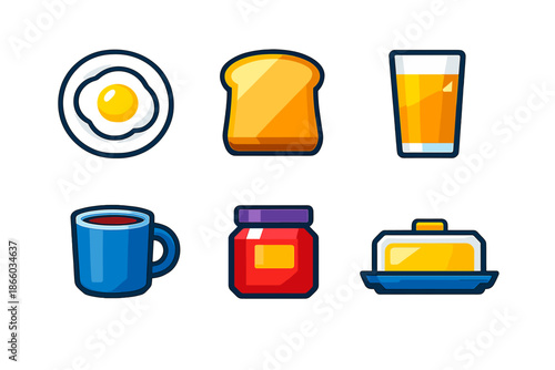 Breakfast Icons Set