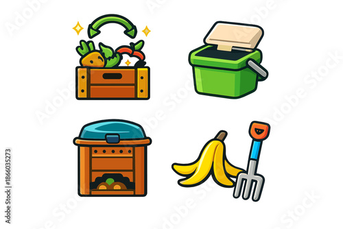 Composting Icons Set
