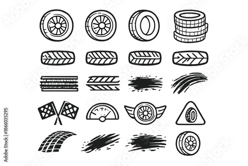 Racing Icons and Graphics Collection