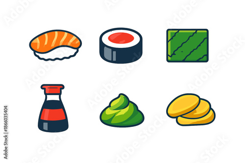 Sushi and Japanese Food Icons