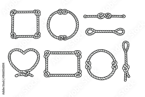 Nautical Rope Borders and Embellishments