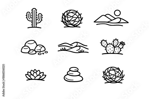 Desert and Nature Icons