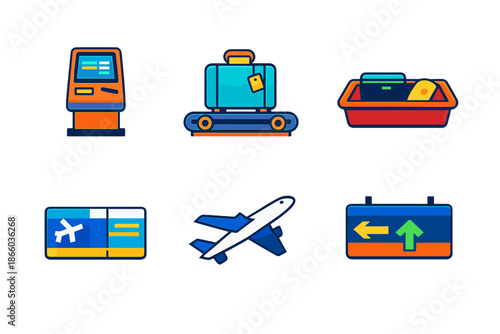 Airport Icons Set