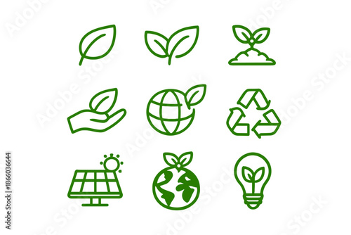 Green Environment Icons Set