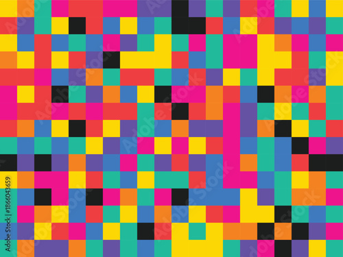 Vibrant pixelated colorful pattern