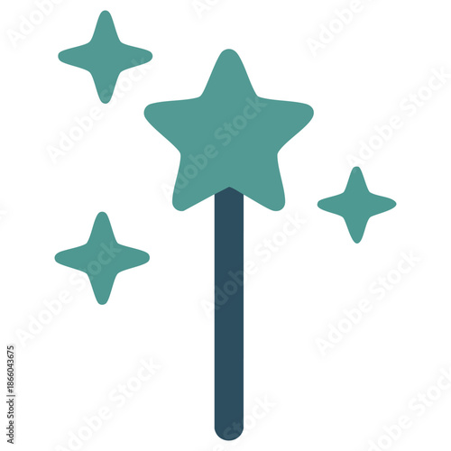 Wand magic block and flat style icon vector illustration design isolated on white