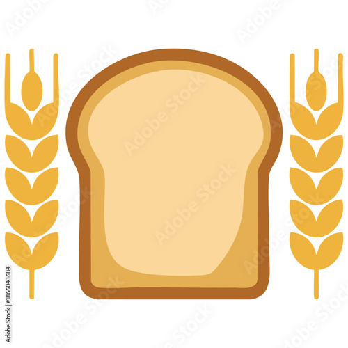 Bakery product with spike wheat vector illustration design isolated on white background