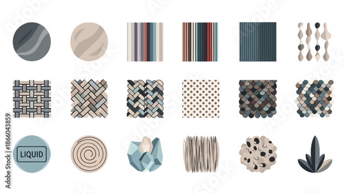 Collection of Various Textures and Patterns.