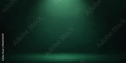 A dark green grunge wall background with a textured vintage pattern and subtle light effects on an empty old paper material design