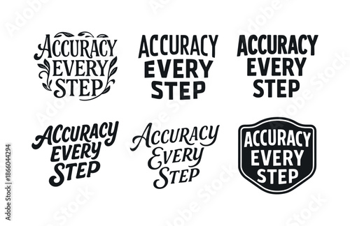 Harmonious Lettering Variations. Accuracy every step. Set lettering. harmonious lettering variations of the same emblematic concept, each with different