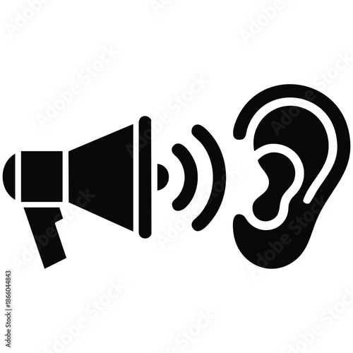 Advertisement icon from business bicolor set flat symbol yellow color isolated vector