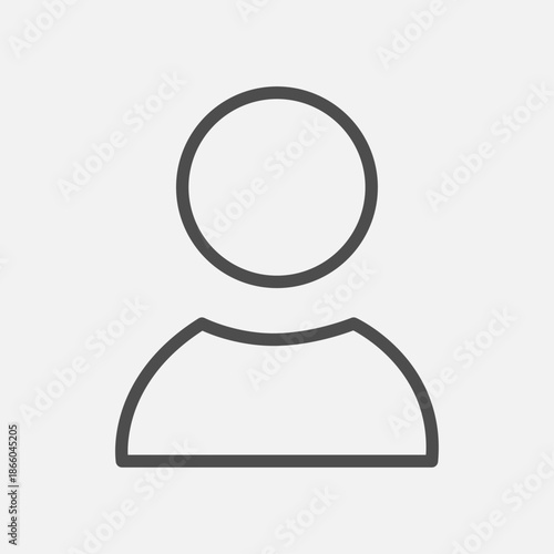 Vector flat illustration in grayscale. Avatar, user profile, person icon, gender neutral silhouette, profile picture. Suitable for social media profiles, icons, screensavers and as a template.