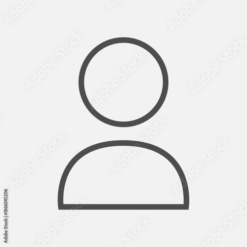 Vector flat illustration in grayscale. Avatar, user profile, person icon, gender neutral silhouette, profile picture. Suitable for social media profiles, icons, screensavers and as a template.
