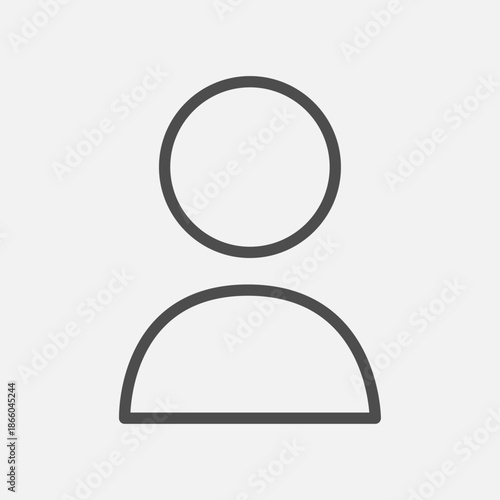 Vector flat illustration in grayscale. Avatar, user profile, person icon, gender neutral silhouette, profile picture. Suitable for social media profiles, icons, screensavers and as a template.