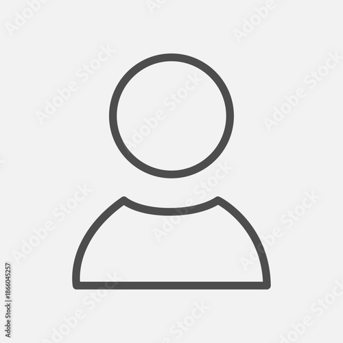 Vector flat illustration in grayscale. Avatar, user profile, person icon, gender neutral silhouette, profile picture. Suitable for social media profiles, icons, screensavers and as a template.