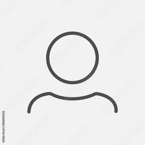 Vector flat illustration in grayscale. Avatar, user profile, person icon, gender neutral silhouette, profile picture. Suitable for social media profiles, icons, screensavers and as a template.
