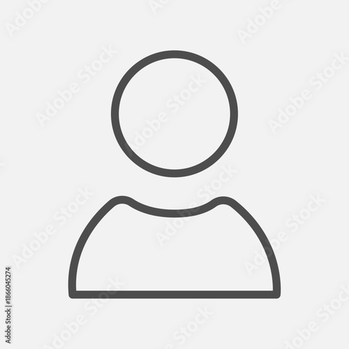 Vector flat illustration in grayscale. Avatar, user profile, person icon, gender neutral silhouette, profile picture. Suitable for social media profiles, icons, screensavers and as a template.
