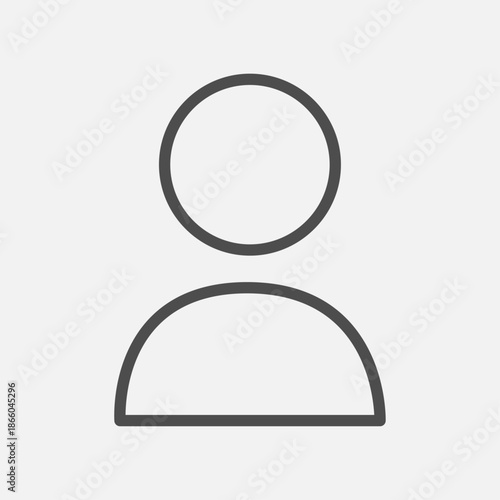 Vector flat illustration in grayscale. Avatar, user profile, person icon, gender neutral silhouette, profile picture. Suitable for social media profiles, icons, screensavers and as a template.