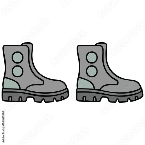 Pair of womens shoes vector graphics white isolated background sticker icon design