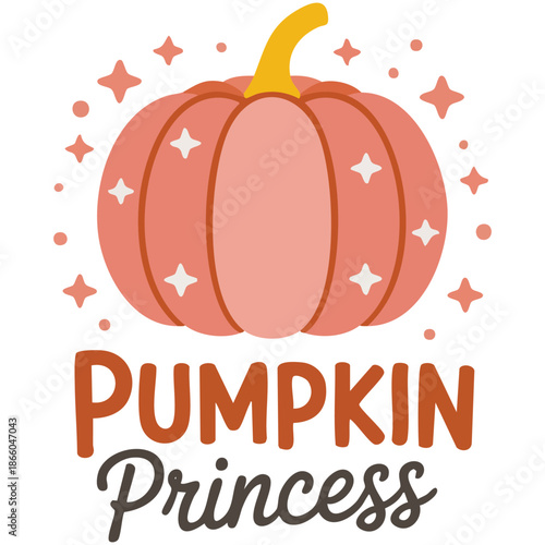 cute halloween vector pink pumpkin illustration cartoon autumn symbol isolated on white background flat design