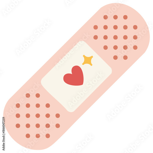 cute illustration of adhesive plaster flat vector medical strip isolated on white blood donation concept