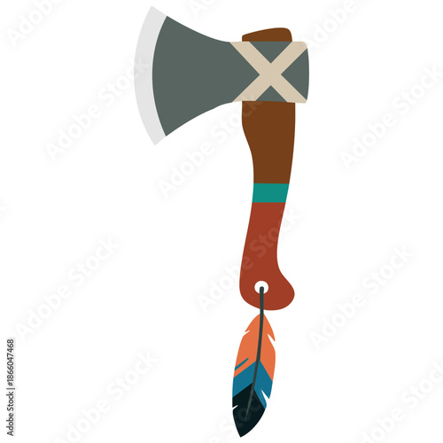 wood cutting axe simple illustration clip art vector isolated vector illustration on white background