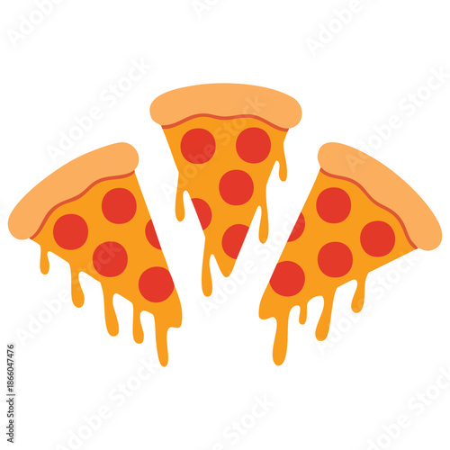 cheesy pizza simple illustration clip art vector isolated vector illustration on white background