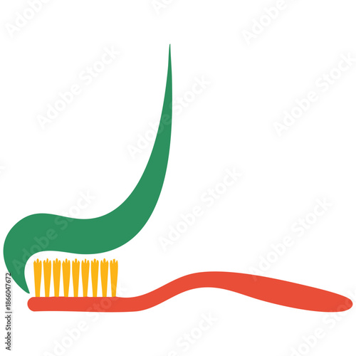 tooth brush icon for dental hygiene isolated vector illustration on white background