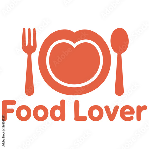 food lover logo template with modern design vector illustration isolated on white background
