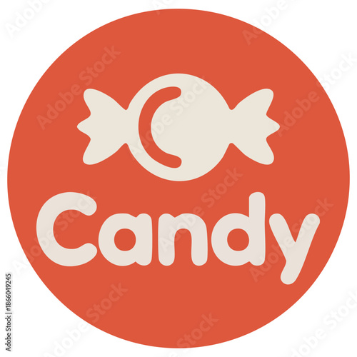 delicious candy vector logo template candy shop icon isolated vector illustration on white background
