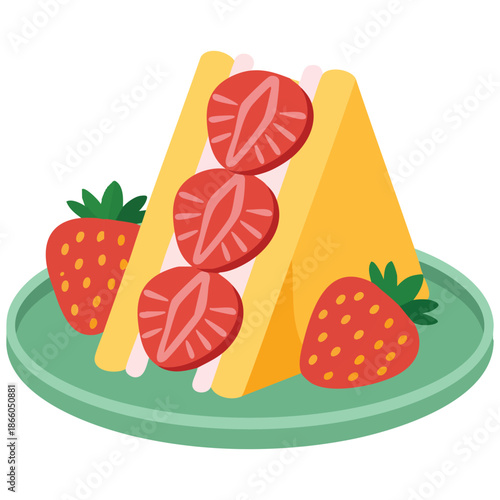 Single hand drawn cake vector illustration clip art for greeting cards and posters
