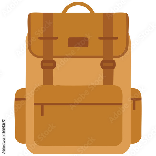 Backpack on the white background vector illustration isolated on plain white background
