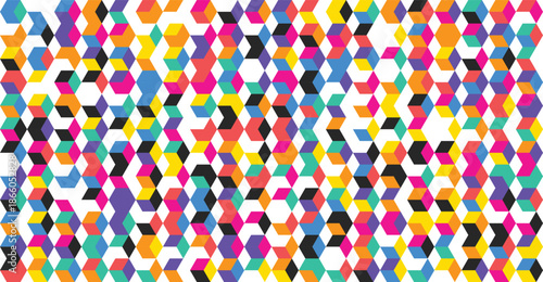 Vibrant geometric hexagon pattern