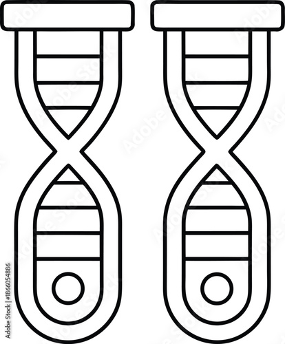 bio fabrication line art vector illustration on transparent background