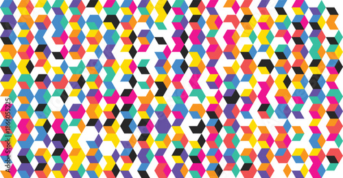 Vibrant geometric hexagon pattern