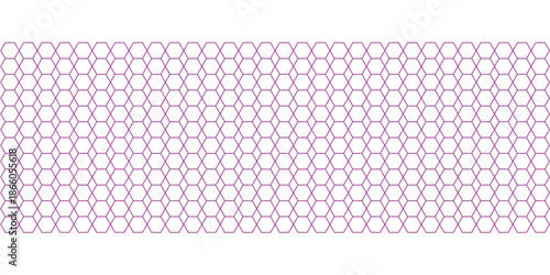 Intricate pattern of interlocking hexagons in soft purple