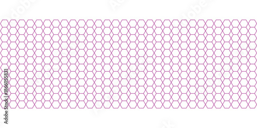 Intricate pattern of interlocking hexagons in purple