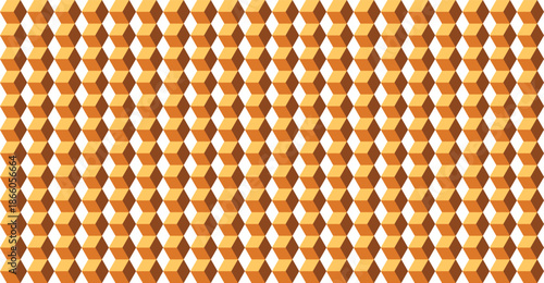Geometric pattern of interlocking hexagons in warm tones