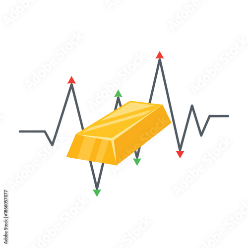 Gold Price Volatility Chart Illustration