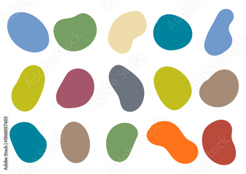 Collection of colourful abstract shapes