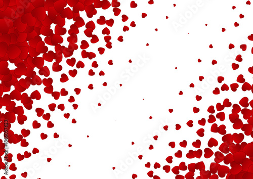 Decorative Valentines background with red hearts design 