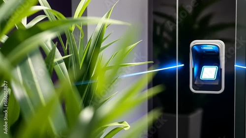 Modern Biometric Fingerprint Scanner Integrated with Nature.