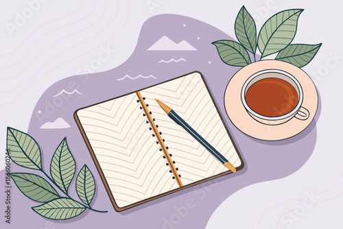 Mindfulness Journal And Tea Ritual B